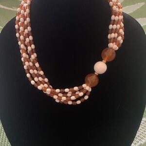 Elegant Multi-Strand Beaded Necklace